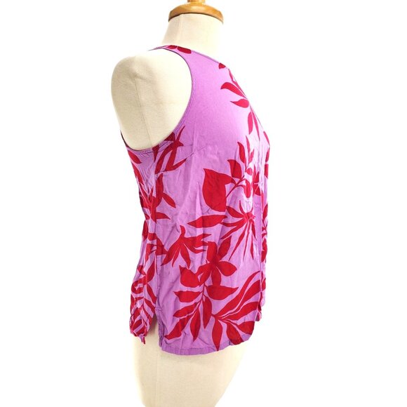 Old Navy Sm Shirt Summer Sleeveless Tank Top High-neck Lightweight Keyhole Back - Picture 5 of 8